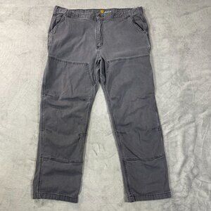 Carhartt Pants Mens 42x32 Gray Double Knee‎ Relaxed Fit 102802-029